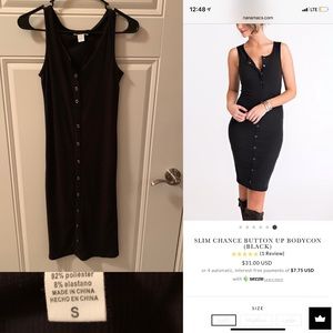 Nanamacs slim chance button up bodycon